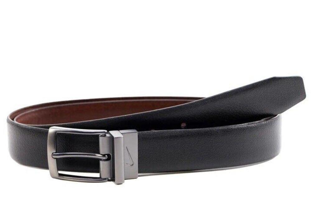 Nike Men's Pebble Feather Edge Reversible Belt Black/Brown Size 34
